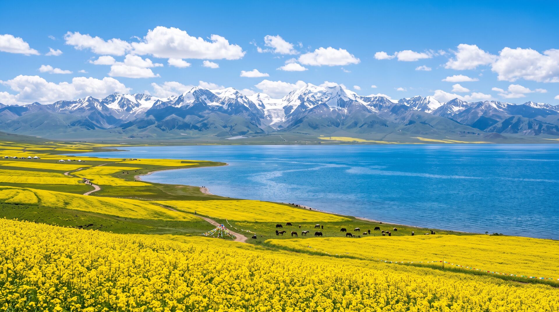 Il Lago Qinghai: Fotografare il Lago Salato più Grande della Cina tra Campi di Colza